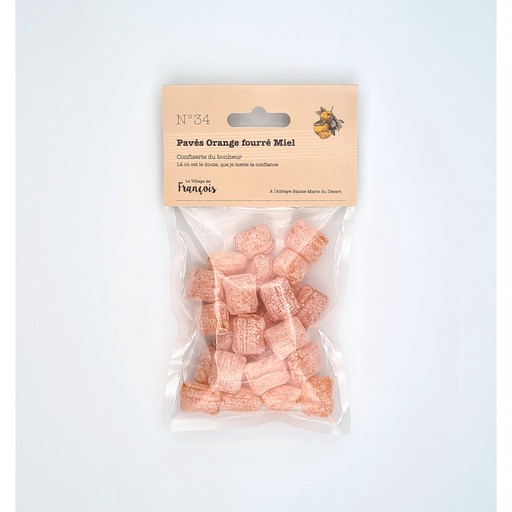 [BONB_ORANG_150] Bonbons Pavé orange fourré miel - 150g